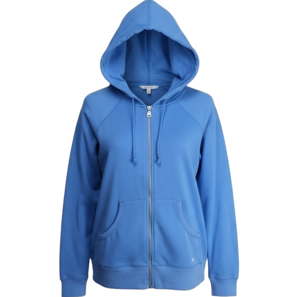 Victoria's Secret Sequin Angel Wings Blue Zip Hoodie SZ L - Picture 2 of 13